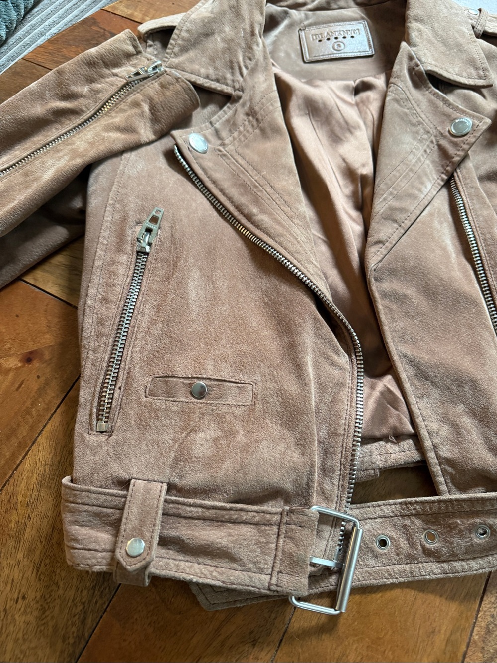 Blank NYC Brown Suede Moto Jacket - Picture 2 of 6